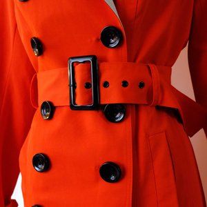 Cute Orange Carrott Trench Coat
